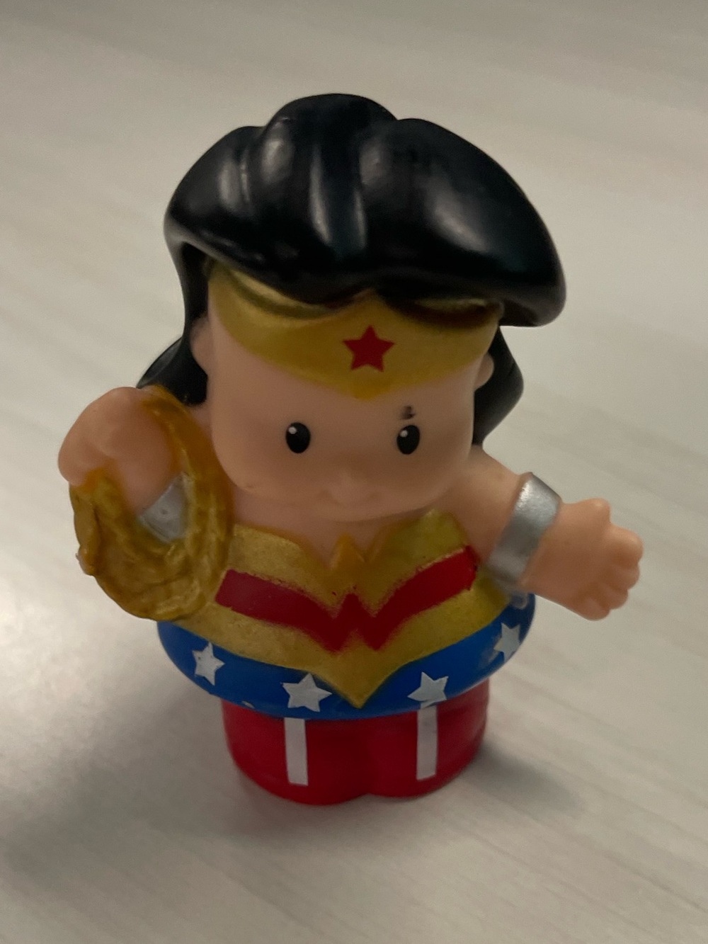 Little People Wonder Woman  Heroine Figure Toy - Red, Blue & Gold America DC